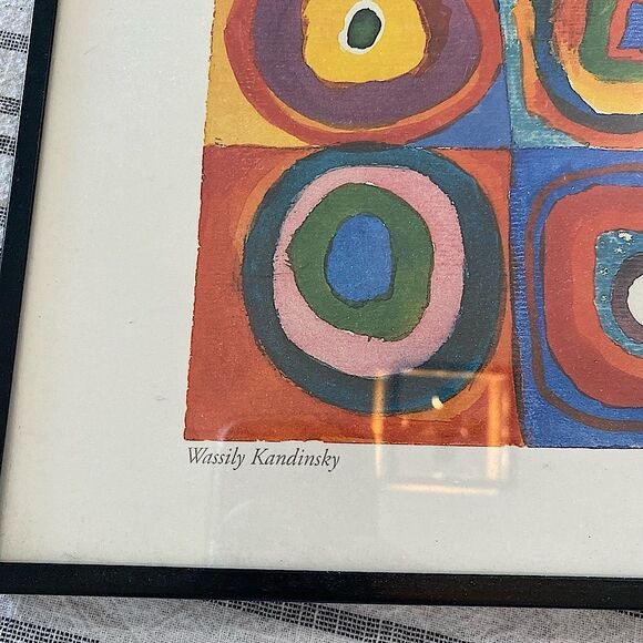 Concentric Circles Color Study Kandinsky Framed Abstract Art Print 12x16” - Picture 7 of 11
